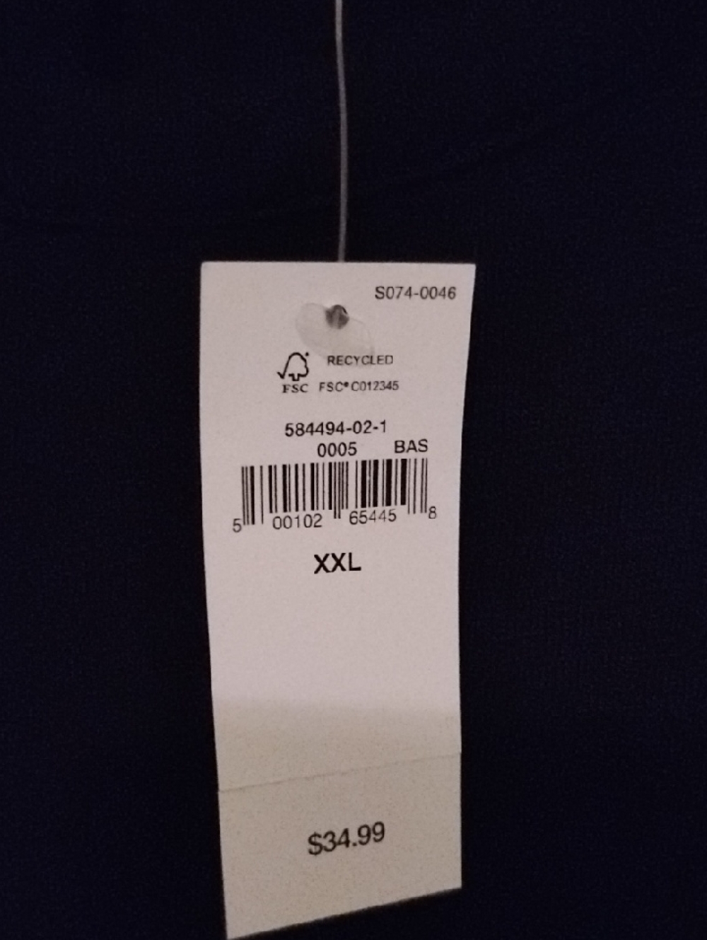GAP Pocket T-shirt Dress True Black Size XXL NWT - Picture 3 of 3